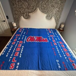 vintage NCAA Ole Miss Shower Curtain Cover 72” X 72”